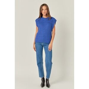 English Factory Blue V-Neck Sweater